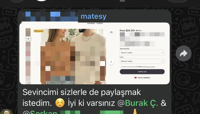 Cüneyt'in WhatsApp mesajı: Bestseller olan ilk ürünü