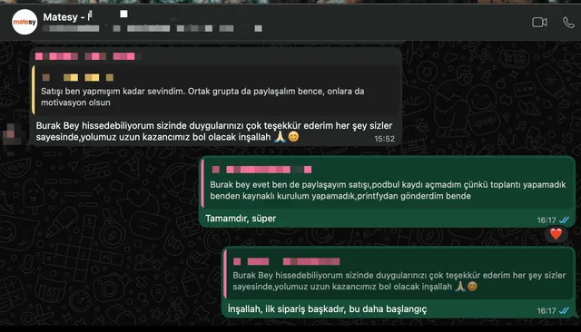 Kerem'in mesajı: İnşallah, ilk sipariş başkadır, bu daha başlangıç