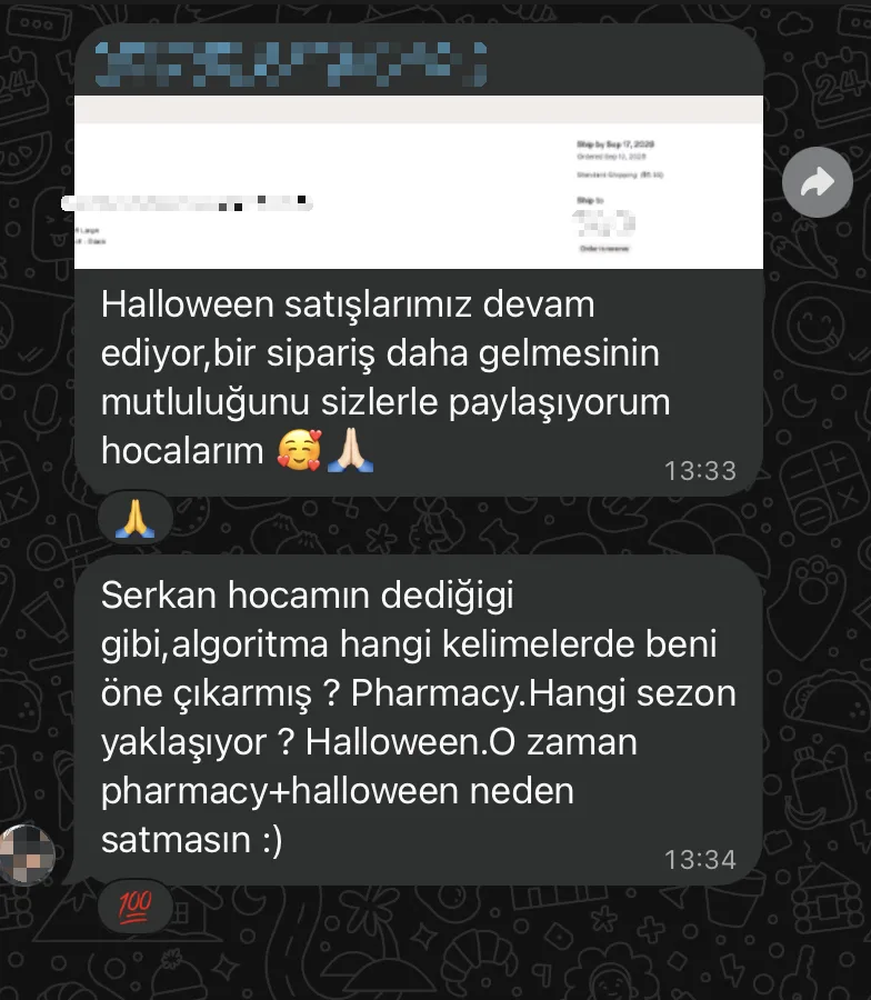 Satıcı mesajı: Halloween satışlarımız devam ediyor