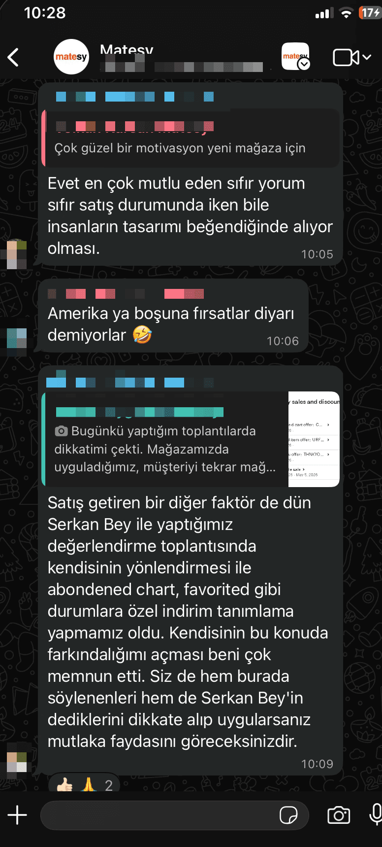 Cüneyt'in topluluk mesajı: sıfır yorum sıfır satış durumundayken bile insanların tasarımı beğendiğinde alıyor olması